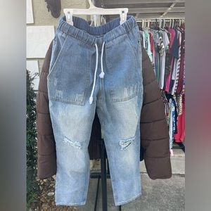 Jogger type Denim distress jeans